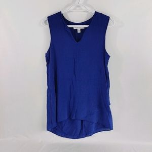 Royal blue linen top